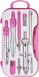 Brons Trilinli Metal Pergel Seti PEMBE - Brons