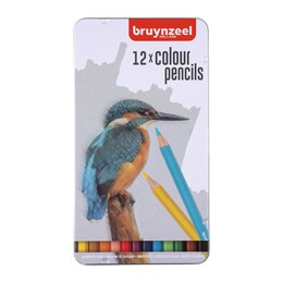 Bruynzeel Colour Pencils Kingfisher Set Kuru Boya Kalemi Seti 12 Renk Metal Kutu - 1