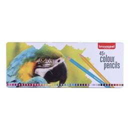 Bruynzeel Colour Pencils Parrot Set Kuru Boya Kalemi Seti 45 Renk Metal Kutu - 1