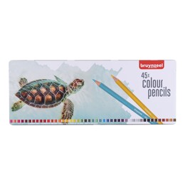 Bruynzeel Colour Pencils Turtle Set Kuru Boya Kalemi Seti 45 Renk Metal Kutu - 1