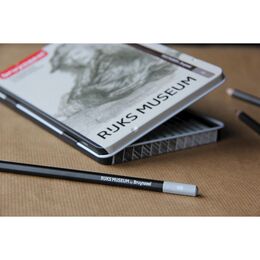 Bruynzeel Graphite Pencils Rijksmuseum Rembrandt Dereceli Karakalem Eskiz Çizim Seti 12'li - 3