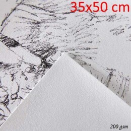 Canson 1557 Resim Çizim Kağıdı 200 gr. 35x50 cm. 10'lu Paket - Canson