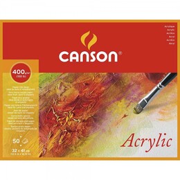 Canson Acrylic Blok Akrilik ve Sulu Boya Defteri Blok 400 gr. 32x41 cm. 50 yaprak - Canson