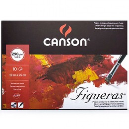 Canson Figueras Tuval Görünümlü Yağlı Boya Defteri 290 gr. 19x25 cm. 10 yaprak - Canson