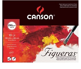 Canson Figueras Tuval Görünümlü Yağlı Boya Defteri 290 gr. 38x46 cm. 10 yaprak - Canson