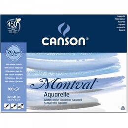 Canson Montval Maxi Pack Sulu Boya Defteri Blok 200 gr. 32x41 cm. 100 yaprak - Canson