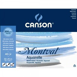Canson Montval Maxi Pack Sulu Boya Defteri Blok 200 gr. 32x41 cm. 40 yaprak - Canson