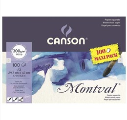 Canson Montval Maxi Pack Sulu Boya Defteri Blok 300 gr. 29x42 cm. 100 yaprak - Canson