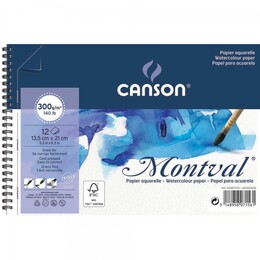 Canson Montval Spiralli Sulu Boya Defteri Blok 300 gr. A5 12 yaprak - Canson