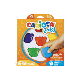 Carioca Baby Teddy Crayons Mum Boya 6 Renk 1+ Yaş - Carioca