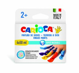 Carioca Baby Yıkanabilir Parmak Boyası 4 Renk x 50 ml. 2+ Yaş - Carioca