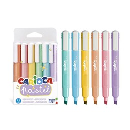 Carioca Highlighter İşaretleme Kalemi Seti 6 Renk Pastel Renkler - Carioca