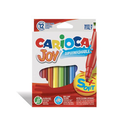 Carioca Joy Süper Yıkanabilir Keçeli Kalem 12 Renk (40614) - Carioca