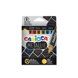 Carioca Metalik Wax Crayons Maxi Yıkanabilir Mum Boya 8 Renk - Carioca