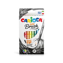 Carioca Süper Brush Fırça Uçlu Keçeli Kalem 10 Renk (42937) - 1