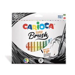 Carioca Super Brush Fırça Uçlu Keçeli Boya Kalemi 20 Renk - Carioca