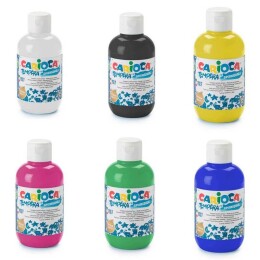Carioca Tempera Yıkanabilir Poster Boya 250 ml. x 6 Renk Set - Carioca