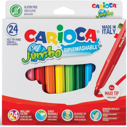 Carioca Yıkanabilir Jumbo Keçeli Kalem 24 Renk (40570) - Carioca