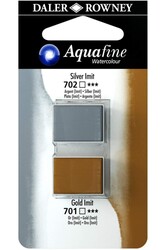 Daler Rowney Aquafine 1/2 Tablet Sulu Boya 2'li Set SILVER IMIT / GOLD IMIT - Daler Rowney