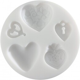 Cernit Silicone Mould Silikon Polimer Kil Kalıbı HEARTS - Cernit