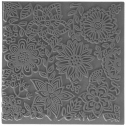 Cernit Texture Plate Silikon Polimer Kil Desen ve Doku Kalıbı 9x9 cm. BLOSSOMS - Cernit