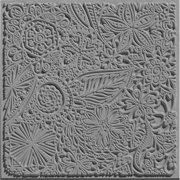 Cernit Texture Plate Silikon Polimer Kil Desen ve Doku Kalıbı 9x9 cm. FLOWERS - Cernit