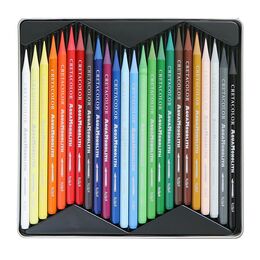 Cretacolor Aqua Monolith Ağaçsız Sulandırılabilr Aquarell Boya Kalemi Seti 24 Renk Metal Kutu - 2
