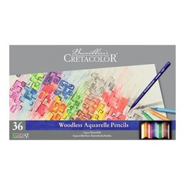 Cretacolor Aqua Monolith Ağaçsız Sulandırılabilr Aquarell Boya Kalemi Seti 36 Renk Metal Kutu - 3