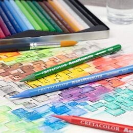 Cretacolor Aqua Monolith Ağaçsız Sulandırılabilr Aquarell Boya Kalemi Seti 36 Renk Metal Kutu - 4