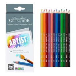 Cretacolor Artist Studio Watercolor Pencils Sulandırılabilir Boya Kalemi Seti 12 Renk - Cretacolor