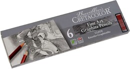 Cretacolor Fine Art Graphite Dereceli Kalem Karakalem Eskiz Çizim Seti Metal Kutu 6'lı - 2