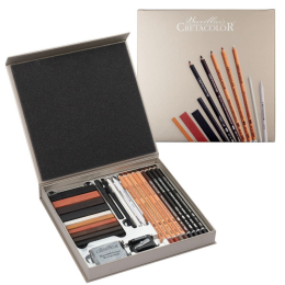 Cretacolor Passion Box Drawing Set Premium Karakalem Eskiz Çizim Seti Hediyelik Kutu 25 Parça - 1