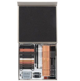 Cretacolor Passion Box Drawing Set Premium Karakalem Eskiz Çizim Seti Hediyelik Kutu 25 Parça - 3