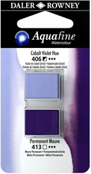 Daler Rowney Aquafine 1/2 Tablet Sulu Boya 2'li Set COBALT VIOLET HUE / MAUVE - Daler Rowney
