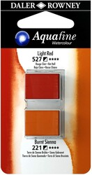 Daler Rowney Aquafine 1/2 Tablet Sulu Boya 2'li Set LIGHT RED / BURNT SIENNA - Daler Rowney