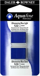 Daler Rowney Aquafine 1/2 Tablet Sulu Boya 2'li Set ULTRAMARINE BLUE LIGHT / ULTRAMARINE BLUE - Daler Rowney