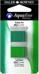 Daler Rowney Aquafine 1/2 Tablet Sulu Boya 2'li Set VIRIDIAN HUE / LEAF GREEN - Daler Rowney
