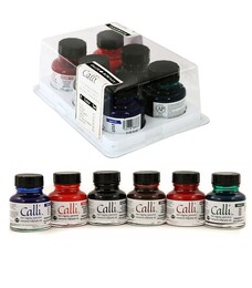 Daler Rowney Calli Kaligrafi Mürekkebi Seti 6 RENK x 29.5 ml. - Daler Rowney