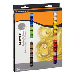 Daler Rowney Simply Akrilik Boya Seti 24 Renk x 12 ml.. - Daler Rowney