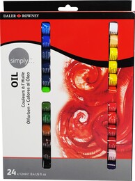 Daler Rowney Simply Oil Set 24 Renk x 12 ml. Yağlı Boya Seti - Daler Rowney