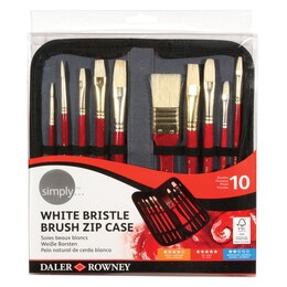 Daler Rowney White Bristle 10'lu Çantalı Fırça Seti - Daler Rowney