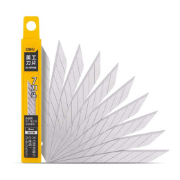 Deli 30 Derece Eğimli Dar Maket Bıçağı Yedeği 9 mm 10'lu Paket - Deli