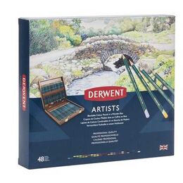 Derwent Artists Pencils Kuru Boya Kalemi Seti 48'li Ahşap Kutu - 2