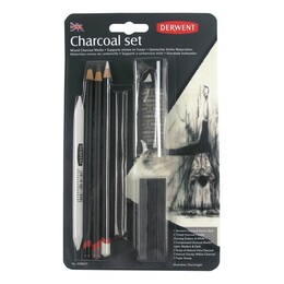 Derwent Charcoal Set Füzen Karakalem Eskiz Çizim Seti 10'lu - 1