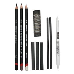 Derwent Charcoal Set Füzen Karakalem Eskiz Çizim Seti 10'lu - 2