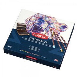 Derwent Coloursoft Pencils Yumuşak Kuru Boya Kalemi Seti 48'li Ahşap Kutu - 3