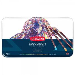 Derwent Coloursoft Pencils Yumuşak Kuru Boya Kalemi Seti 72'li Teneke Kutu - 2