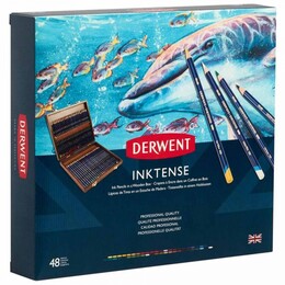Derwent Inktense Mürekkep Etkili Aquarell Boya Kalemi Seti 48'li Ahşap Kutu - 2