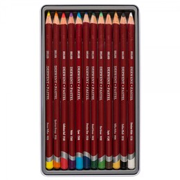 Derwent Pastel Pencil Teneke Kutu Pastel Boya Kalem Seti 12 Renk - 3
