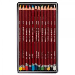 Derwent Pastel Pencil Teneke Kutu Pastel Boya Kalem Seti 12 Renk - 3